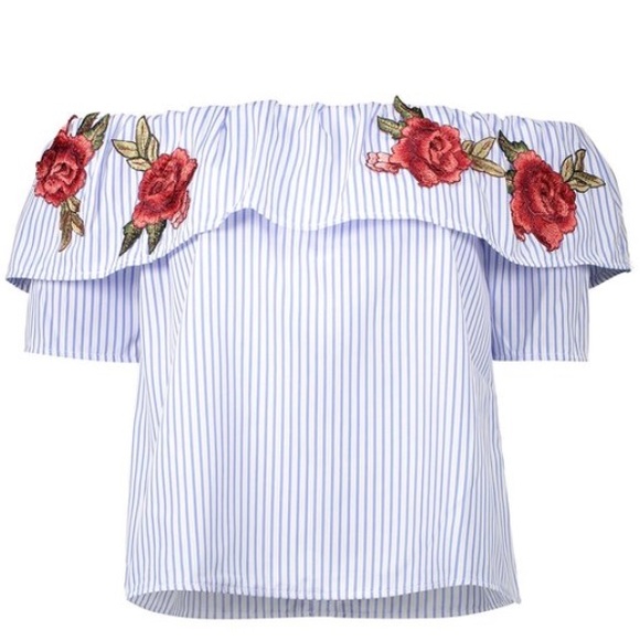 Off the shoulder embroidery top - Picture 5 of 5